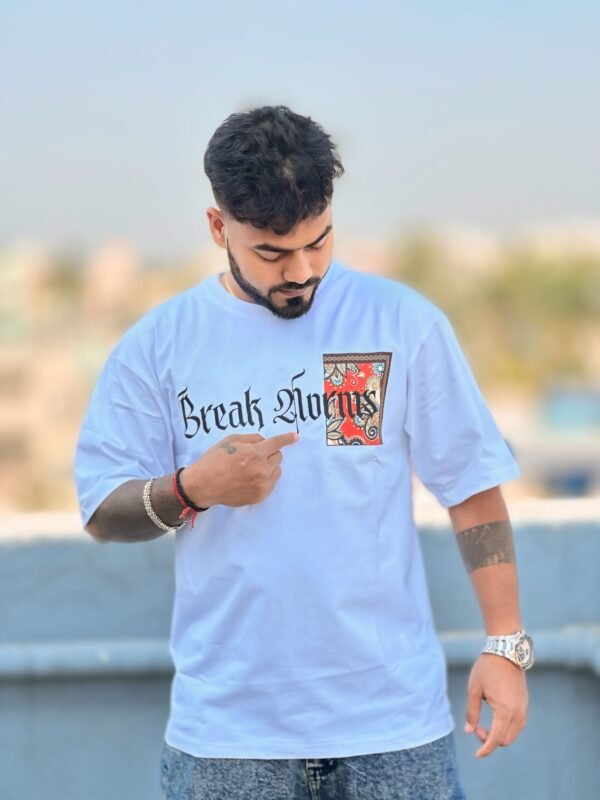 Oversized T-Shirt (Break Morms) White - Image 2